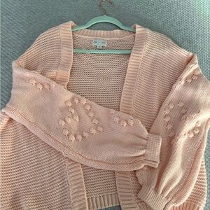 Love Tree Blush Pink Cardigan Sweater